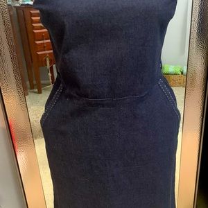 Strapless blue Jean dress